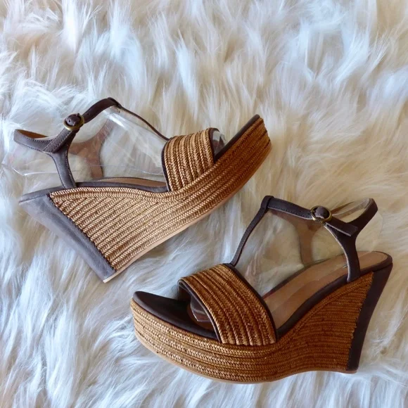 UGG Women's Fitchie Wedge Sandal Chocolate New 9 - Picture 4 of 7